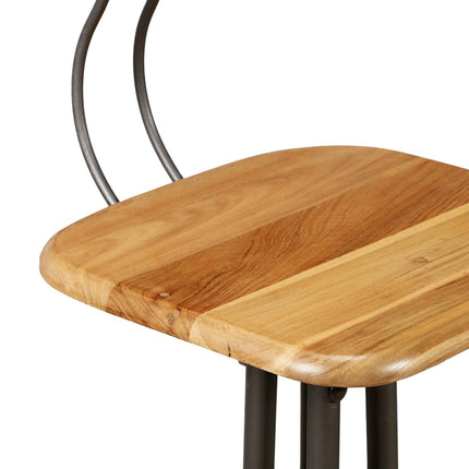 Chaises De Bar Lot De 2 Teck Massif De Récupération