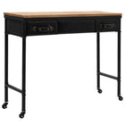 Table Console Mdf Et Bois De Sapin 100 X 33,5 X 80 Cm