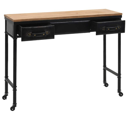 Table Console Mdf Et Bois De Sapin 100 X 33,5 X 80 Cm