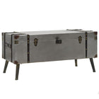 Table Basse Mdf Et Aluminium 102X51X47,5 Cm