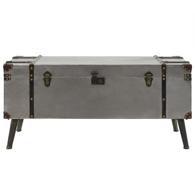 Table Basse Mdf Et Aluminium 102X51X47,5 Cm