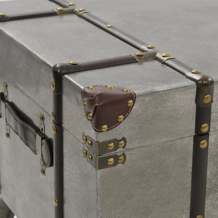 Table Basse Mdf Et Aluminium 102X51X47,5 Cm