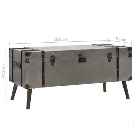 Table Basse Mdf Et Aluminium 102X51X47,5 Cm