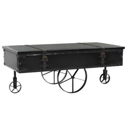 Table Basse Mdf Et Bois De Sapin 110X55X43 Cm