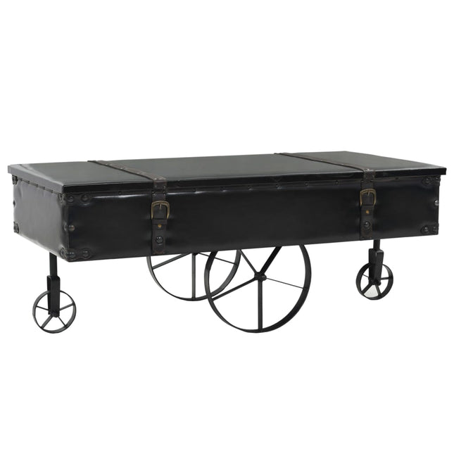 Table Basse Mdf Et Bois De Sapin 110X55X43 Cm