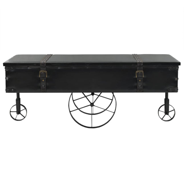 Table Basse Mdf Et Bois De Sapin 110X55X43 Cm