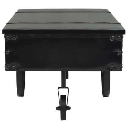Table Basse Mdf Et Bois De Sapin 110X55X43 Cm