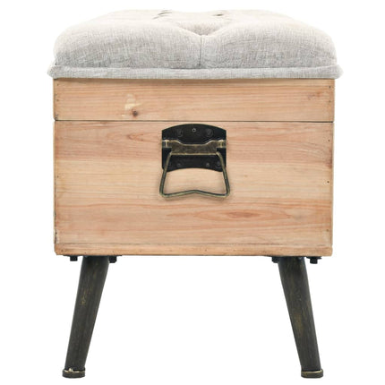 Banc De Rangement Bois Massif Et Mdf 120 X 40 X 50 Cm