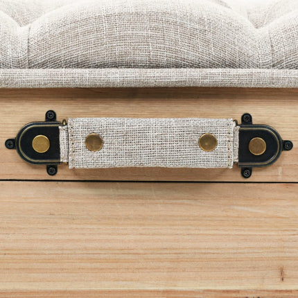 Banc De Rangement Bois Massif Et Mdf 120 X 40 X 50 Cm