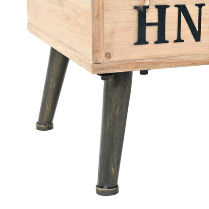 Banc De Rangement Bois Massif Et Mdf 120 X 40 X 50 Cm