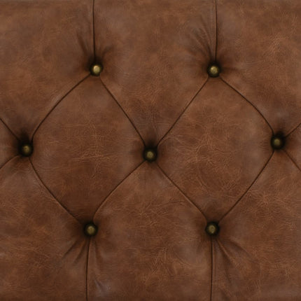 Banc De Rangement Bois Massif Et Similicuir 80,5X41X50 Cm