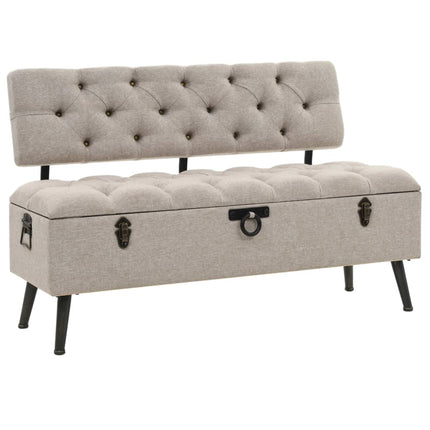 Banc De Rangement Avec Dossier Tissu