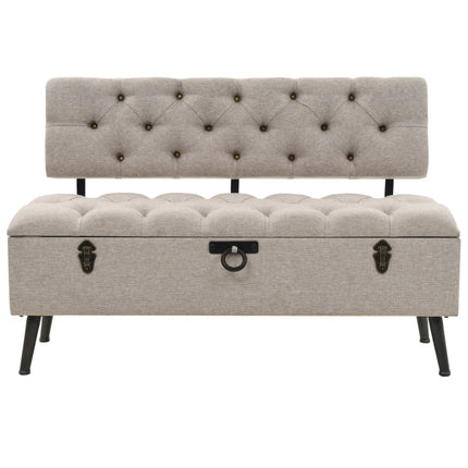 Banc De Rangement Avec Dossier Tissu
