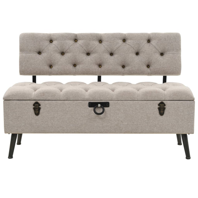 Banc De Rangement Avec Dossier Tissu