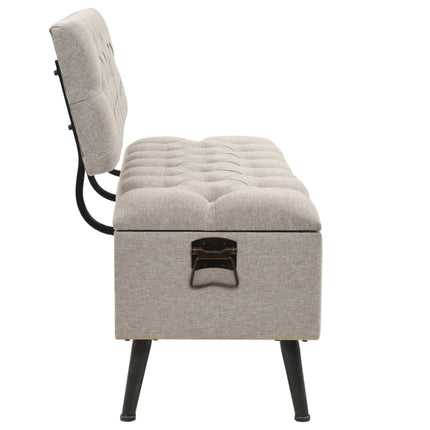 Banc De Rangement Avec Dossier Tissu
