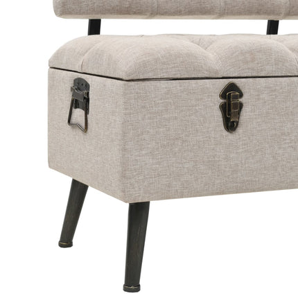 Banc De Rangement Avec Dossier Tissu