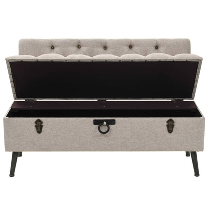 Banc De Rangement Avec Dossier Tissu