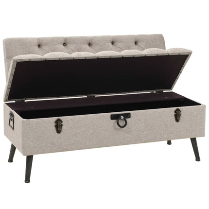 Banc De Rangement Avec Dossier Tissu
