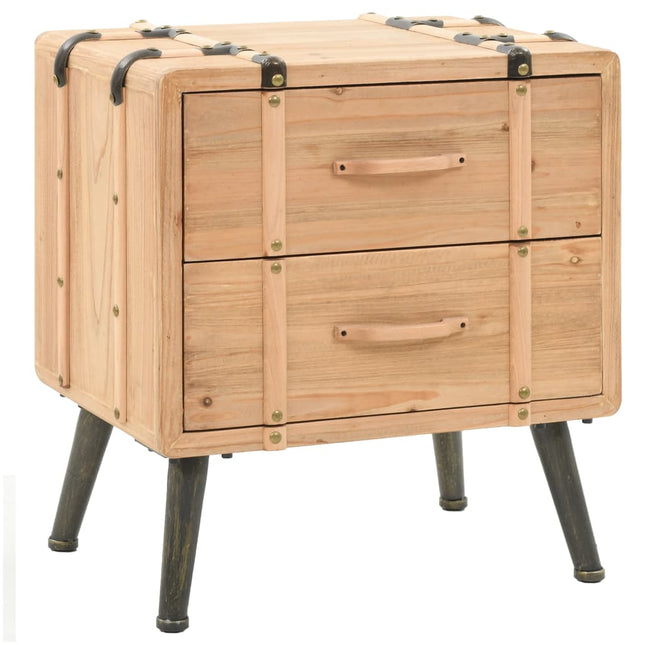 Table De Chevet Bois De Sapin Massif 50 X 35 X 57 Cm
