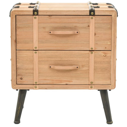 Table De Chevet Bois De Sapin Massif 50 X 35 X 57 Cm