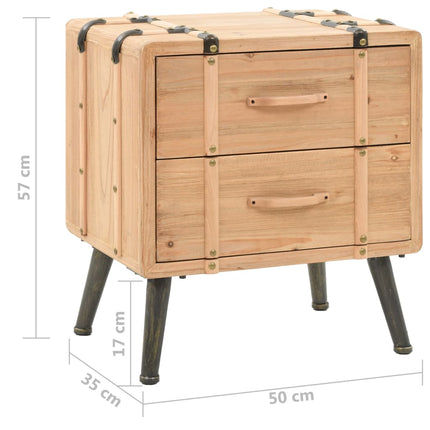 Table De Chevet Bois De Sapin Massif 50 X 35 X 57 Cm