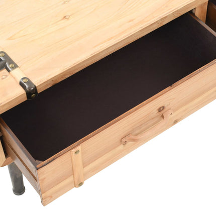 Meuble Tv Bois De Sapin Massif 120X33X35 Cm