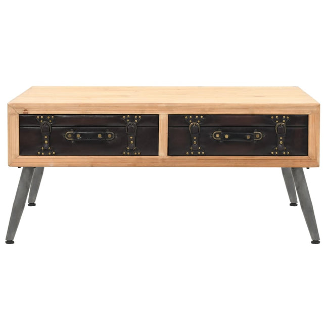 Table Basse Bois Massif De Sapin 115X55X50 Cm