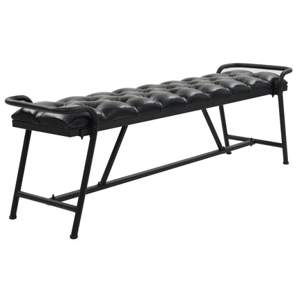 Banc Revêtement En Cuir Artificiel 160 X 40,5 X 50,5 Cm