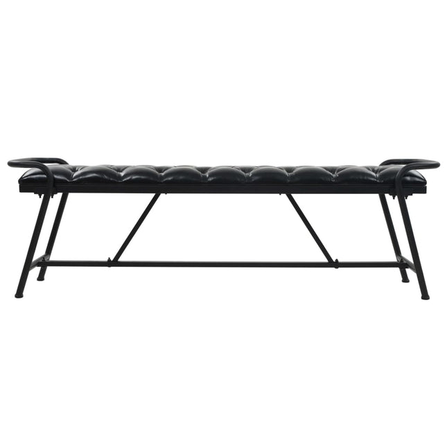 Banc Revêtement En Cuir Artificiel 160 X 40,5 X 50,5 Cm