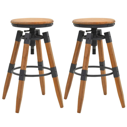 Tabourets De Bar Lot De 2 Bois De Sapin Solide