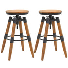 Tabourets De Bar Lot De 2 Bois De Sapin Solide