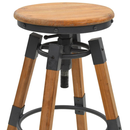 Tabourets De Bar Lot De 2 Bois De Sapin Solide