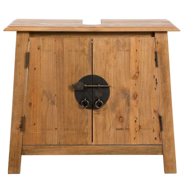 Meuble-Lavabo De Salle De Bains Pin Massif 70X32X63 Cm