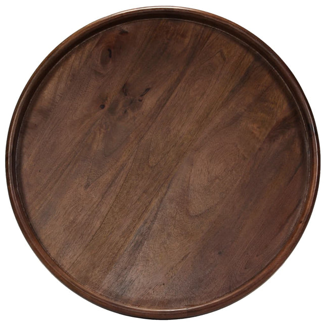Ensemble De Tables 3 Pcs Bois De Manguier Massif Et Acier