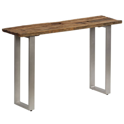 Table Console Bois De Récupération Et Acier 120X35X76 Cm