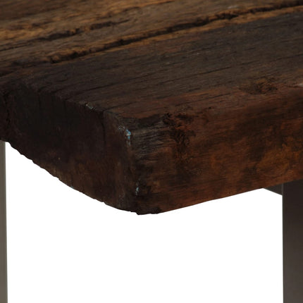 Table Console Bois De Récupération Et Acier 120X35X76 Cm