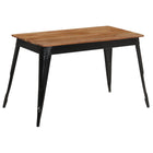 Table À Manger Bois D'acacia Massif Et Acier