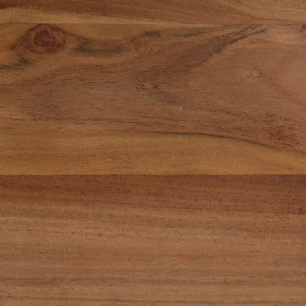 Table À Manger Bois D'acacia Massif Et Acier