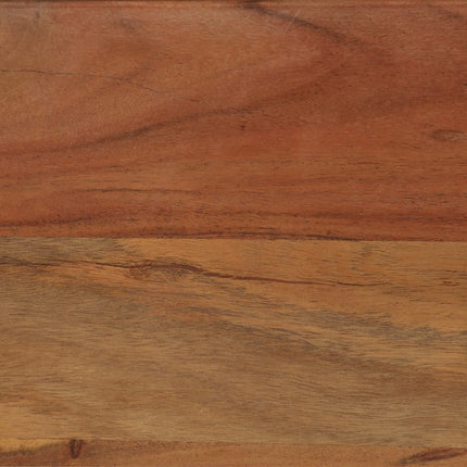 Table À Manger Bois D'acacia Massif Et Acier