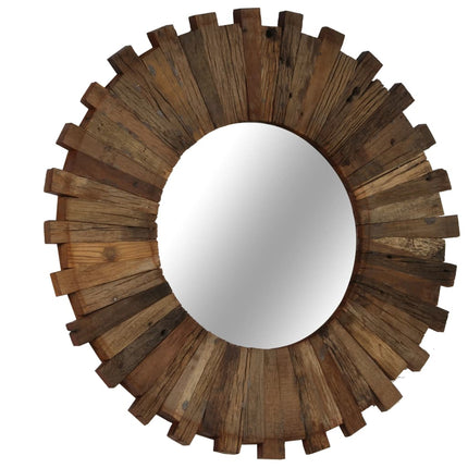 Miroir Mural Bois De Récupération Massif 50 Cm