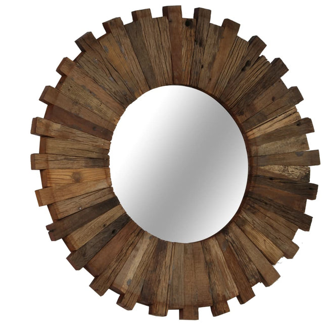 Miroir Mural Bois De Récupération Massif 50 Cm