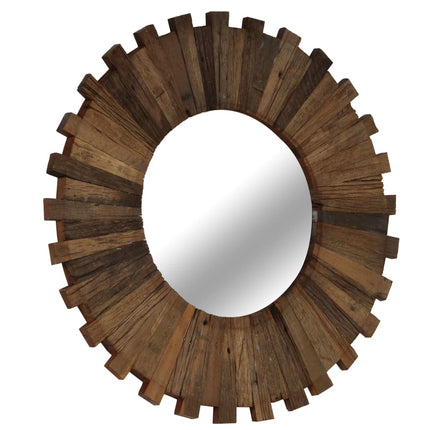 Miroir Mural Bois De Récupération Massif 50 Cm