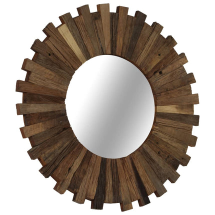 Miroir Mural Bois De Récupération Massif 50 Cm