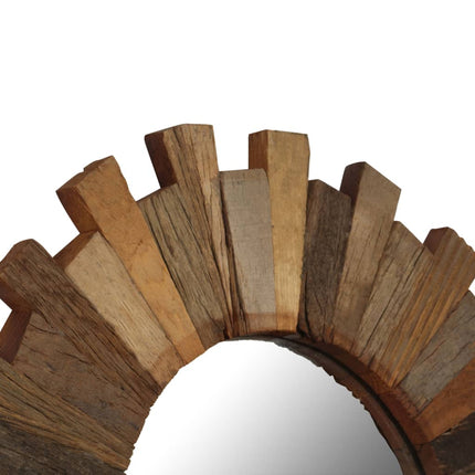 Miroir Mural Bois De Récupération Massif 50 Cm