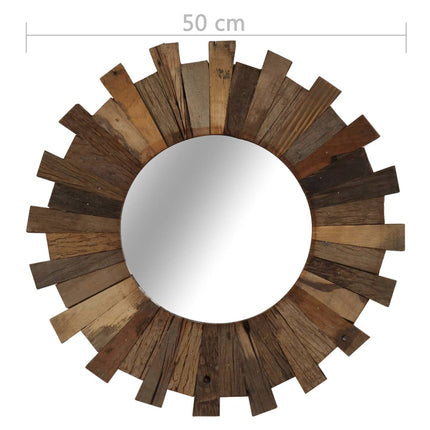Miroir Mural Bois De Récupération Massif 50 Cm