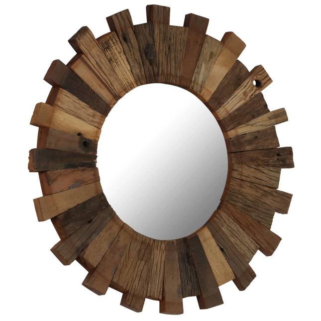 Miroir Mural Bois De Récupération Massif 70 Cm