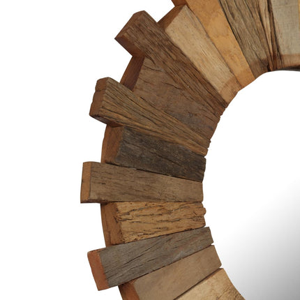 Miroir Mural Bois De Récupération Massif 70 Cm