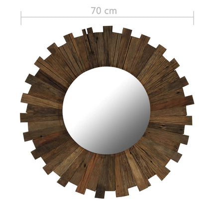 Miroir Mural Bois De Récupération Massif 70 Cm