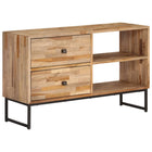 Meuble Tv Bois De Teck Recyclé 90 X 30 X 55 Cm