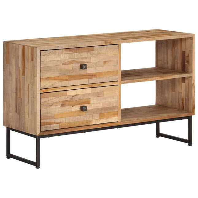 Meuble Tv Bois De Teck Recyclé 90 X 30 X 55 Cm